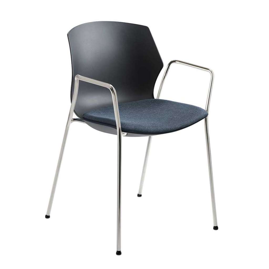 Esstischstuhl mit Armlehnen Anthrazit