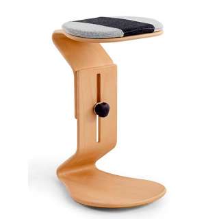 Hocker in Buchefarben Hellgrau und Anthrazit Made in Germany