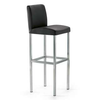 Barhocker in Dunkelgrau und Silberfarben modern
