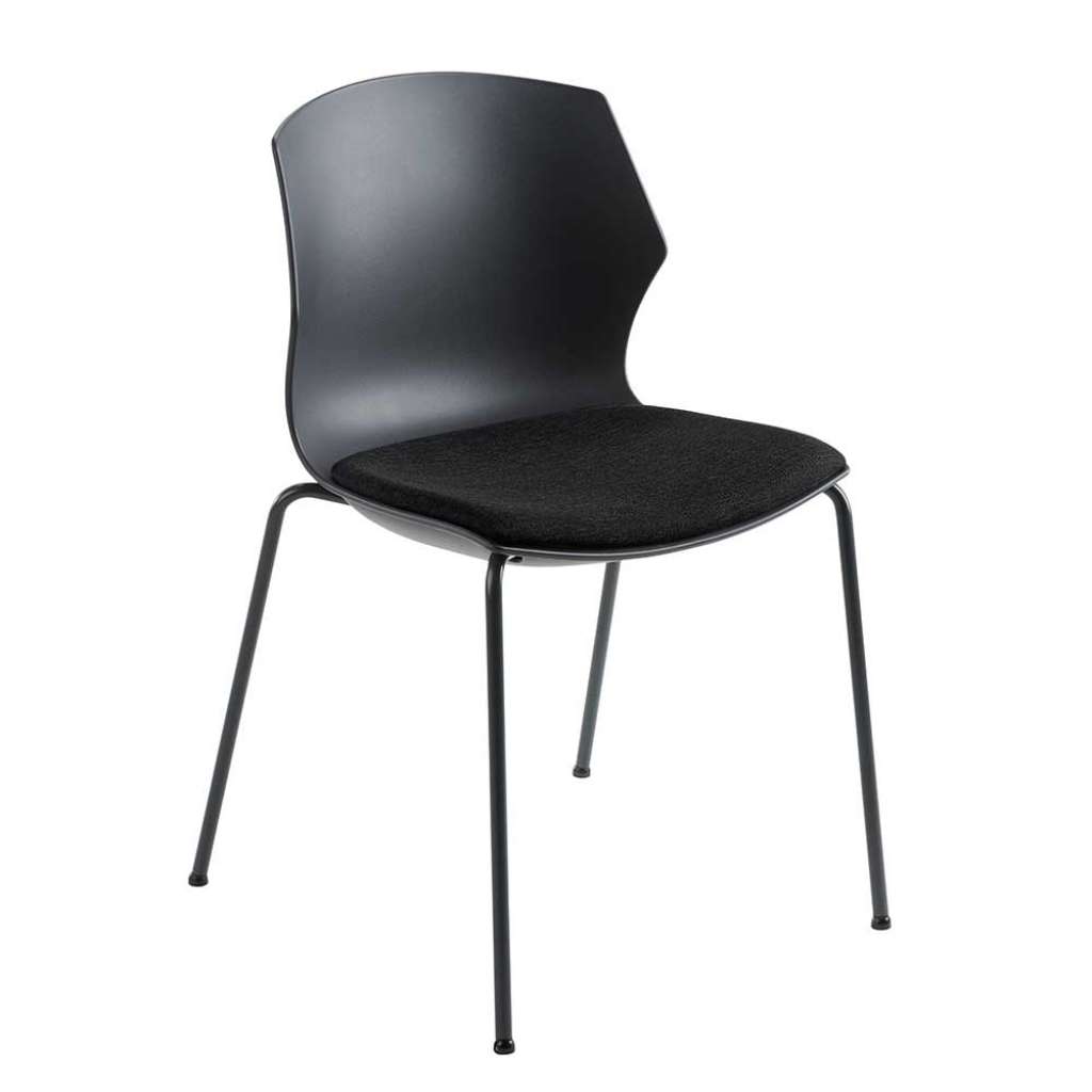 Esszimmerstuhl in Anthrazit und Schwarz modern