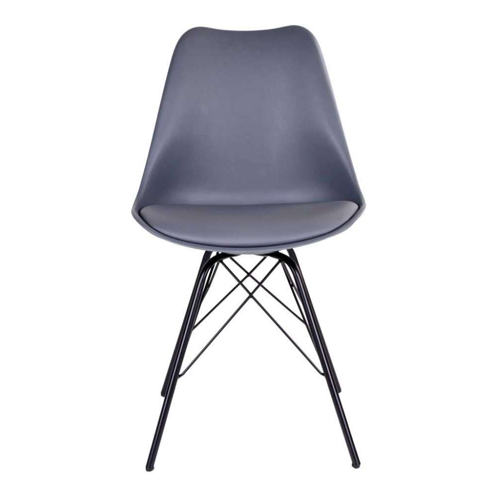 Esstischstühle in Grau Schwarz (2er Set)