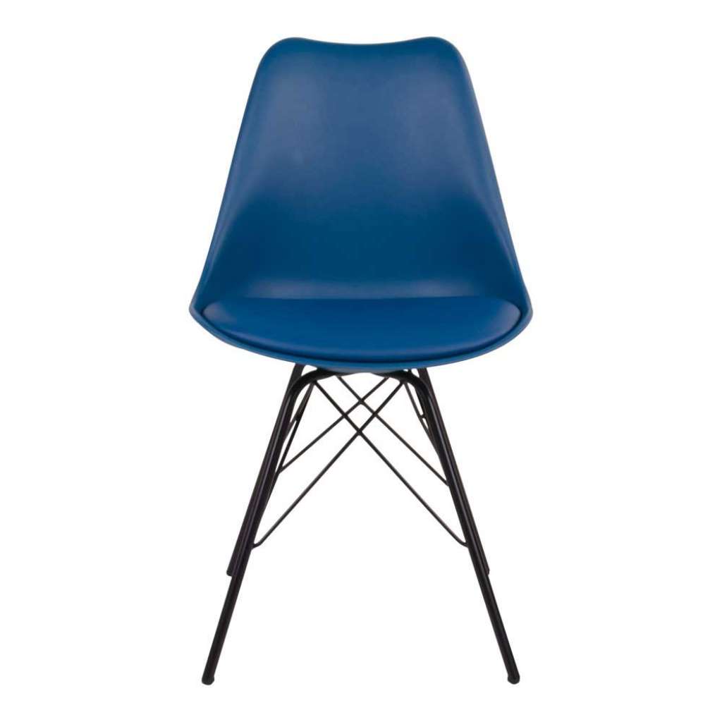 Esszimmerstühle in Petrol und Schwarz Skandi Design (2er Set)