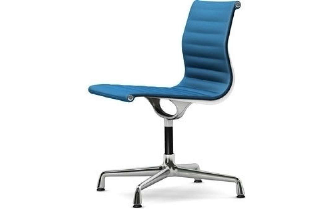 Vitra - Aluminium Chair - EA 101 - 84 blau moorbraun - indoor