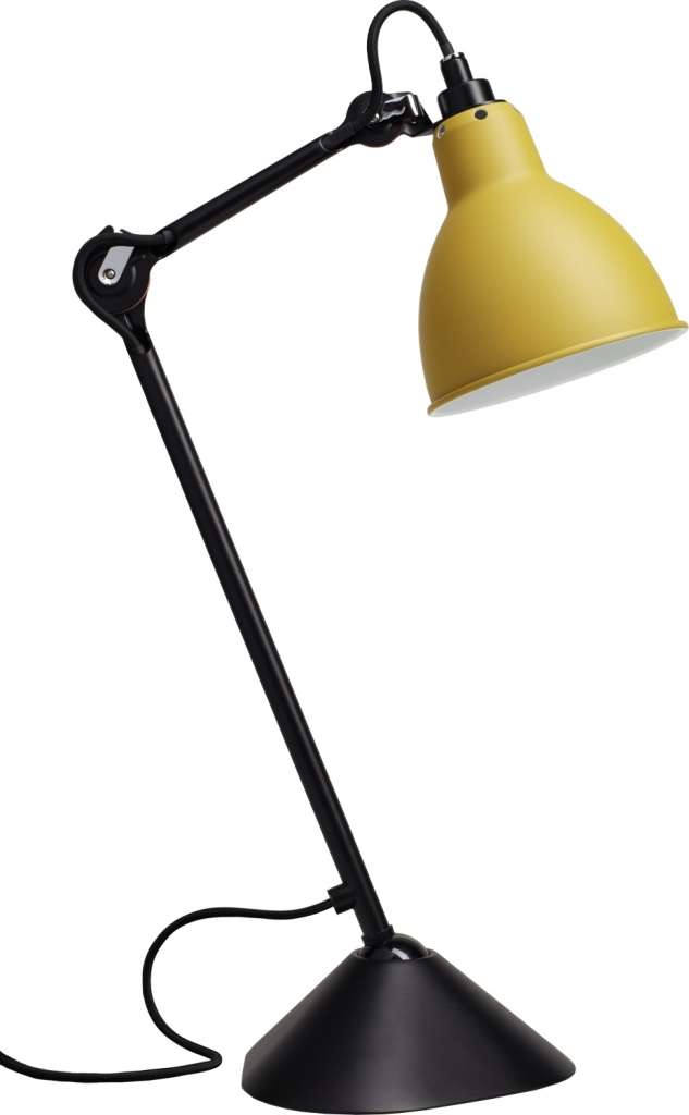 DCW éditions - LAMPE GRAS N°205 Black Body Round - gelb - indoor