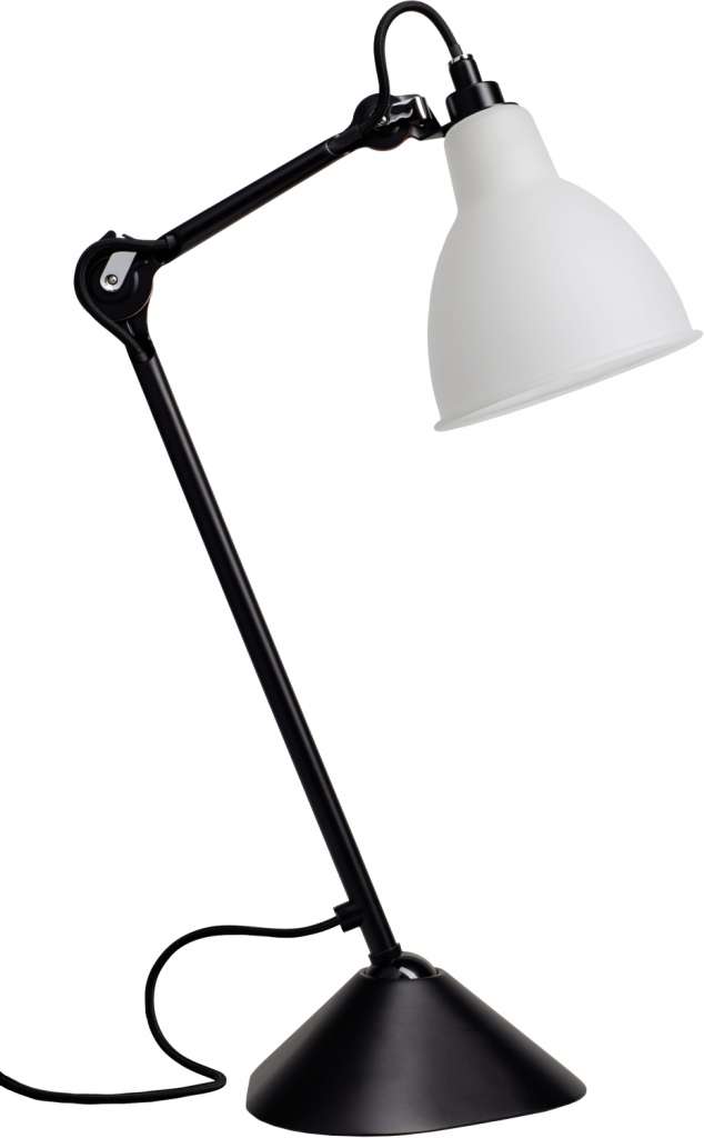DCW éditions - LAMPE GRAS N°205 Black Body Round - mattes Glas - indoor