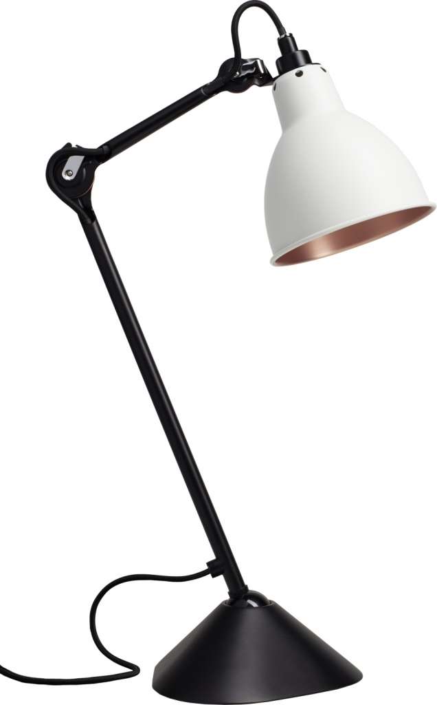 DCW éditions - LAMPE GRAS N°205 Black Body Round - weiß/kupfer - indoor