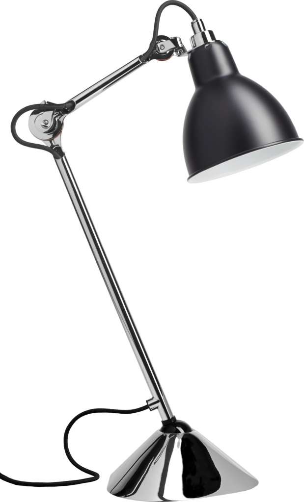 DCW éditions - LAMPE GRAS N°205 Chrome Body ROUND - schwarz - indoor