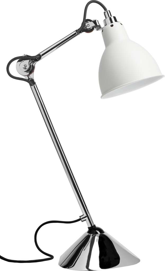 DCW éditions - LAMPE GRAS N°205 Chrome Body ROUND - weiß - indoor
