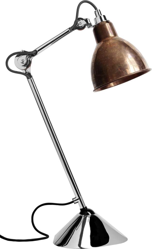 DCW éditions - LAMPE GRAS N°205 Chrome Body ROUND - ungeschliffenes kupfer - indoor