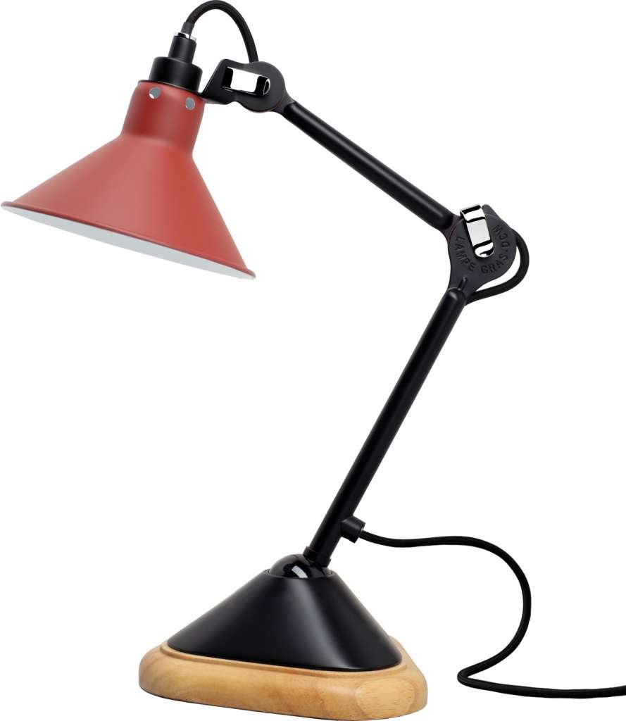 DCW éditions - LAMPE GRAS N°207 schwarz CONIC - rot - indoor