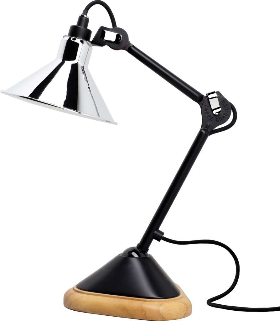 DCW éditions - LAMPE GRAS N°207 schwarz CONIC - chrom - indoor
