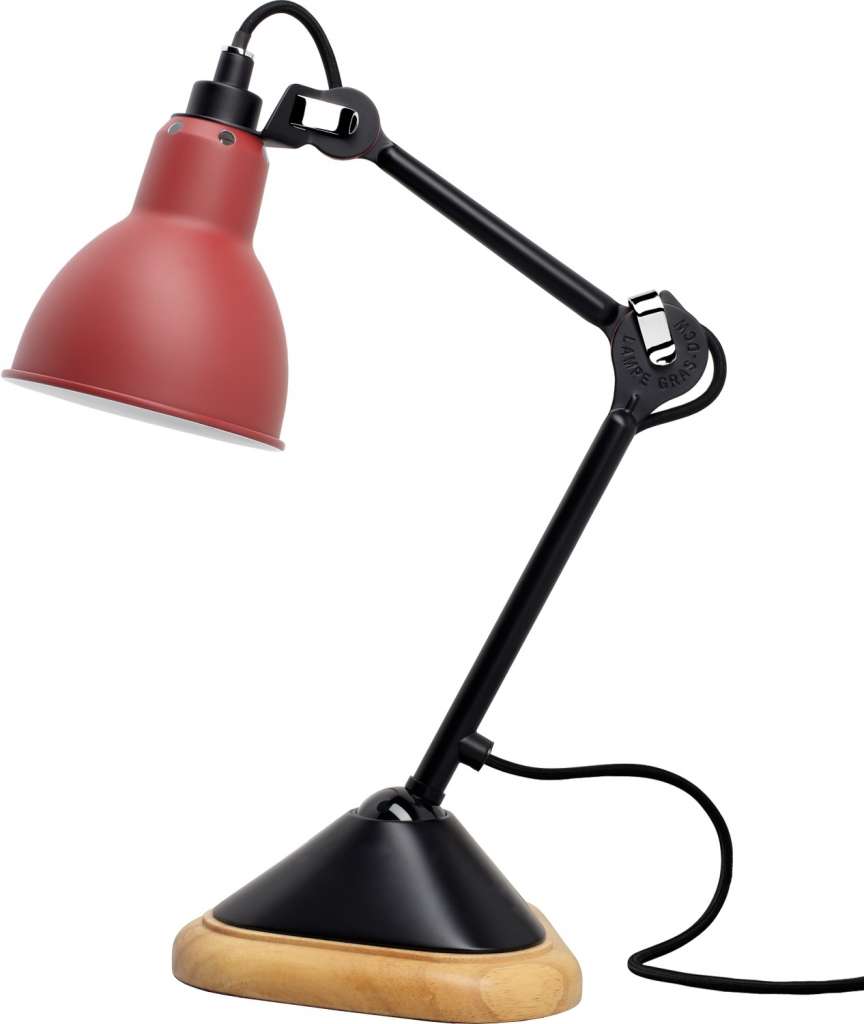 DCW éditions - LAMPE GRAS N°207 schwarz ROUND - rot - indoor