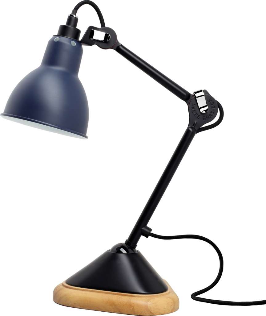 DCW éditions - LAMPE GRAS N°207 schwarz ROUND - blau - indoor