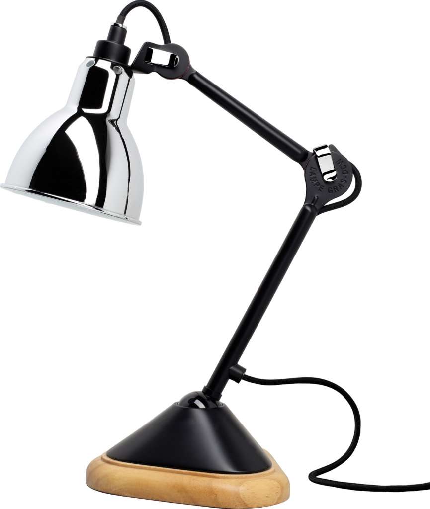 DCW éditions - LAMPE GRAS N°207 schwarz ROUND - chrom - indoor
