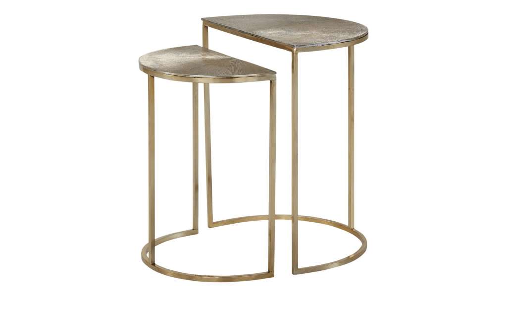 Beistelltisch, 2er Set ¦ gold Tische > Beistelltische > Beistelltische ohne Rollen - Höffner
