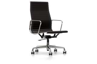 Vitra - Aluminium Sessel - EA 119 - Vitra - Leder 68 chocolate - indoor