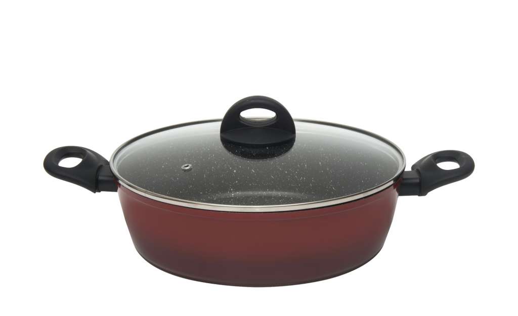 Schmorpfanne  Crispy Natura big red ¦ schwarz ¦ Aluminium ¦ Maße (cm): H: 8 Ø: 28 Töpfe & Pfannen & Zubehör > Pfannen > Schmorpfannen - Höffner