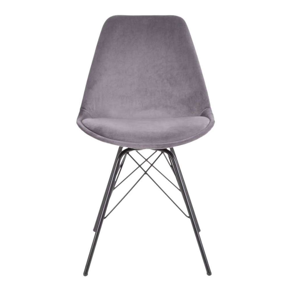 Küchenstühle in Grau und Schwarz Skandi Design (2er Set)