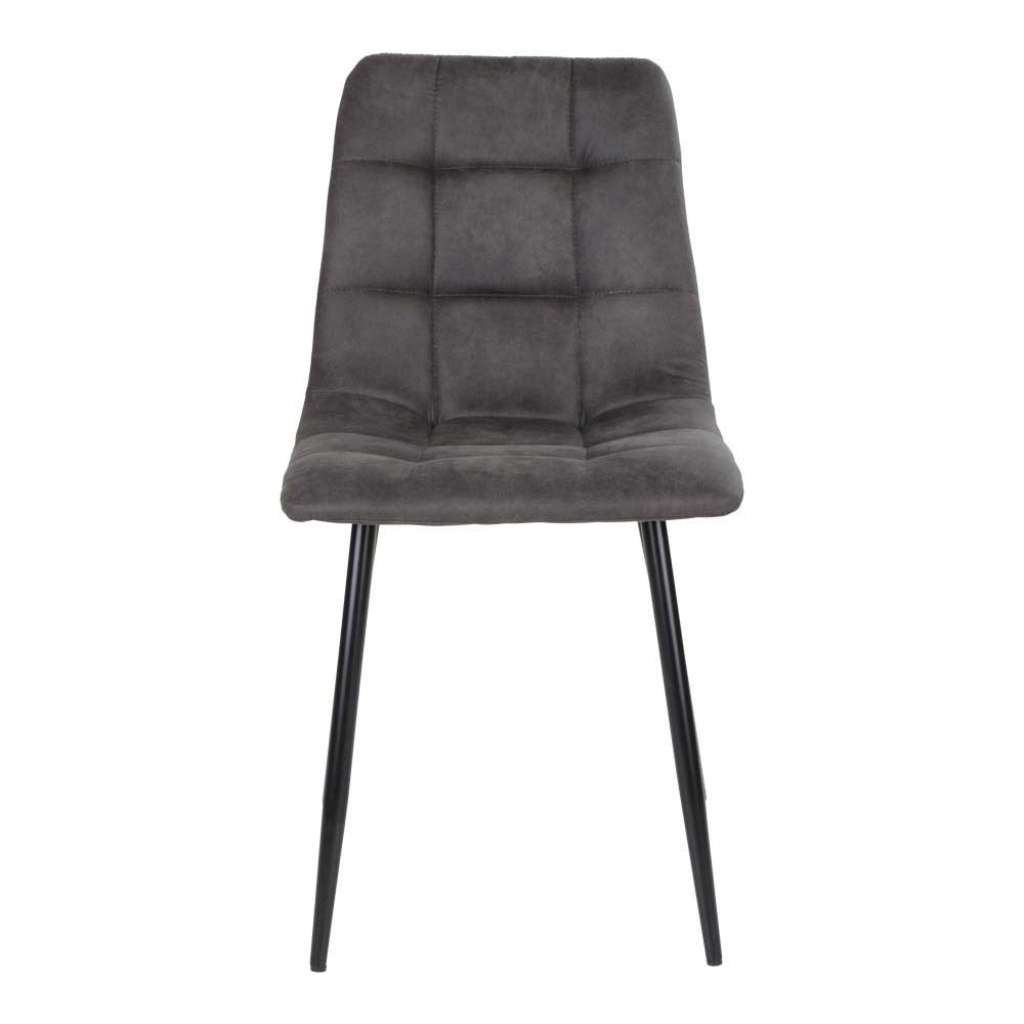 Esszimmerstühle in Dunkelgrau und Schwarz modern (2er Set)