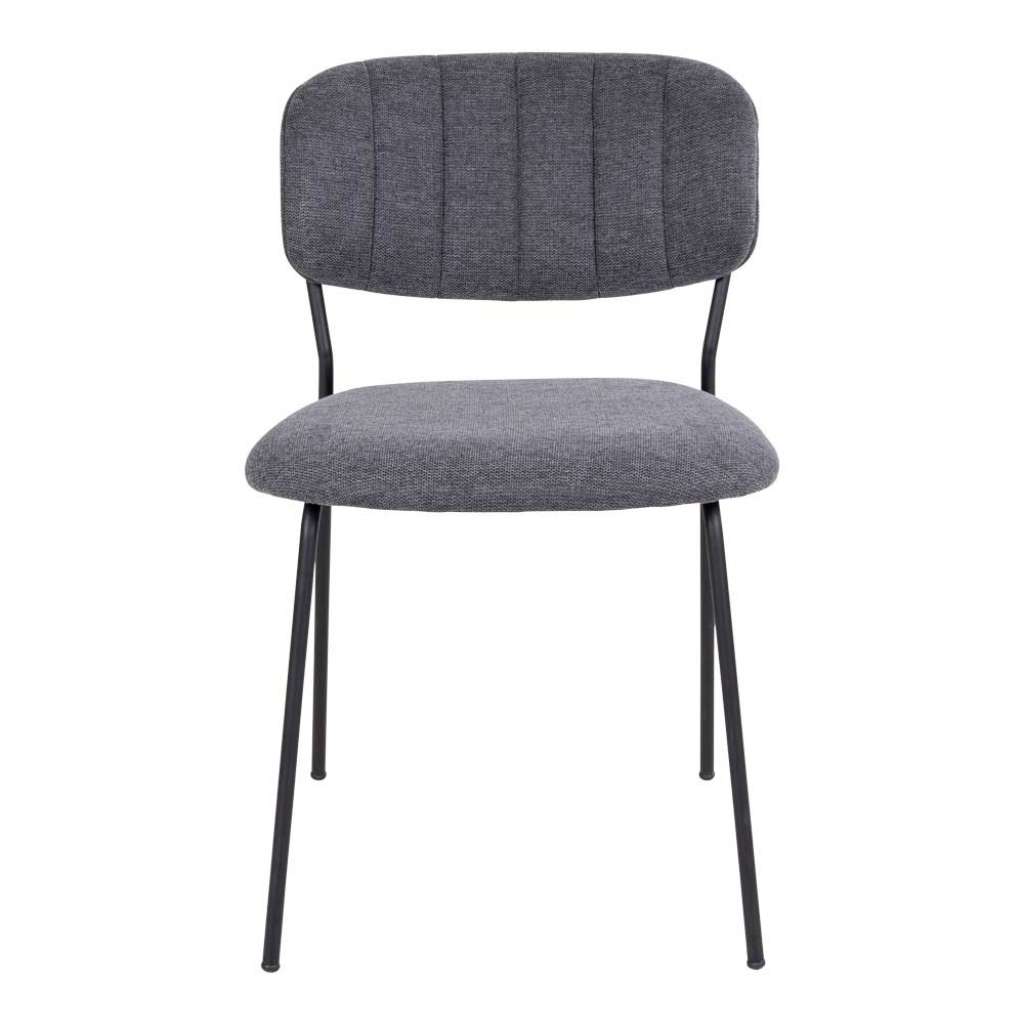 Stapelstühle in Dunkelgrau Schwarz (2er Set)