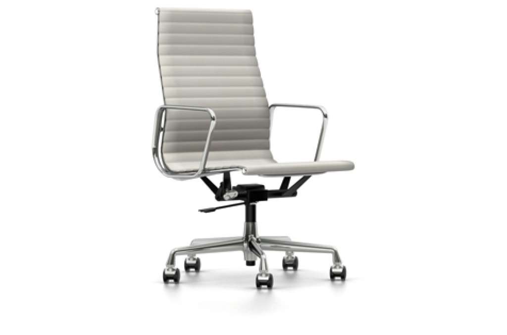 Vitra - Aluminium Sessel - EA 119 - Vitra - Leder 72 snow - indoor