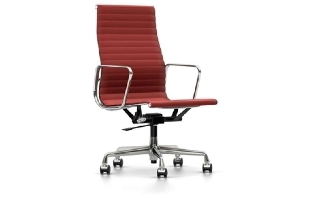Vitra - Aluminium Sessel - EA 119 - Hopsak - 96 rot/cognac - indoor