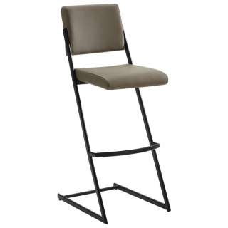 BARHOCKER Lederlook Taupe