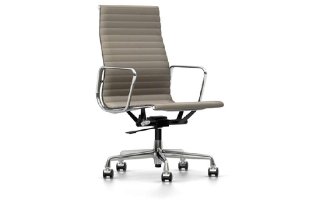 Vitra - Aluminium Sessel - EA 119 - Vitra - Leder 71 sand - indoor