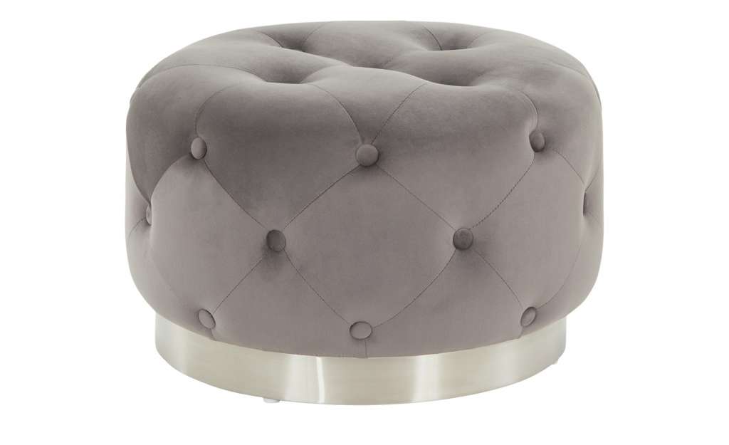 Hocker  Heidi ¦ grau ¦ Maße (cm): H: 35 Ø: 55 Polstermöbel > Hocker - Höffner
