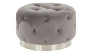 Hocker  Heidi ¦ grau ¦ Maße (cm): H: 35 Ø: 55 Polstermöbel > Hocker - Höffner