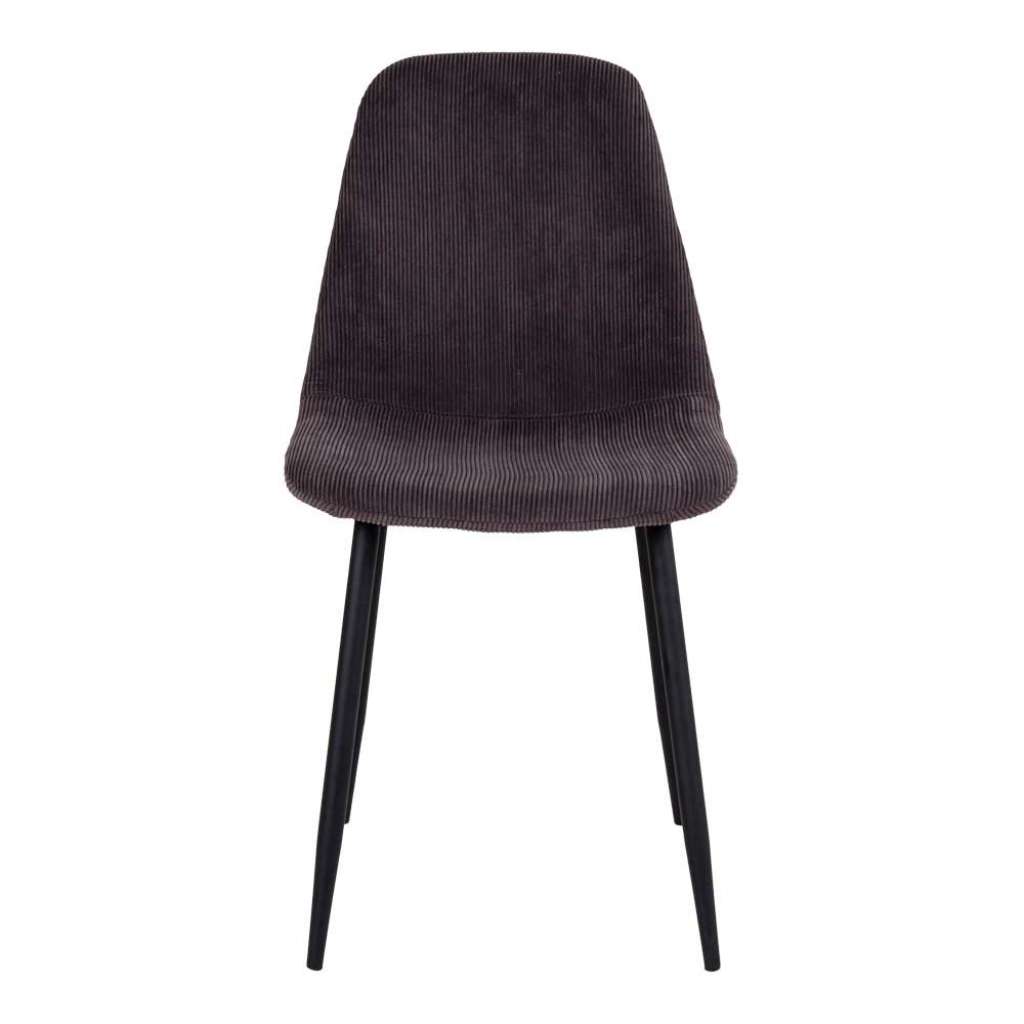 Esstischstühle in Dunkelgrau Cord modern (2er Set)