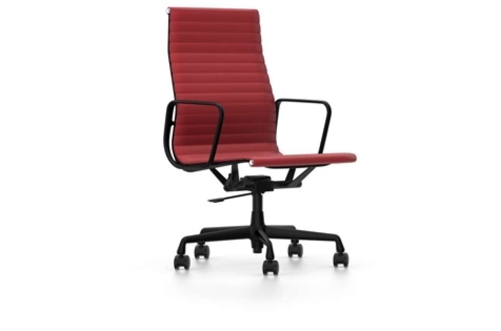 Vitra - Aluminium Sessel - EA 119 - Vitra - Leder 70 rot - indoor