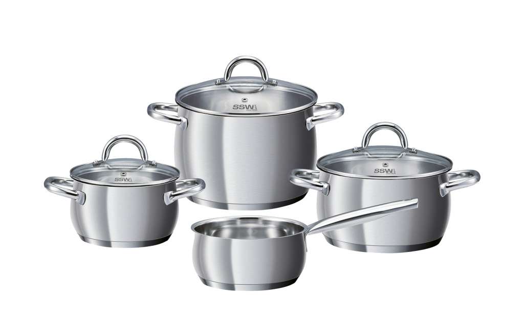 Topfset, 7-teilig  Lollo Rosso ¦ Edelstahl Töpfe & Pfannen & Zubehör > Topf und Pfannen-Sets - Höffner
