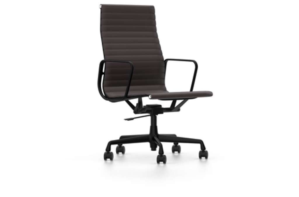 Vitra - Aluminium Sessel - EA 119 - Vitra - Leder 68 chocolate - indoor