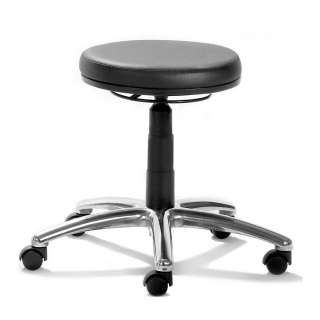 Sitzhocker in Schwarz Kunstleder dreh- und höhenverstellbar