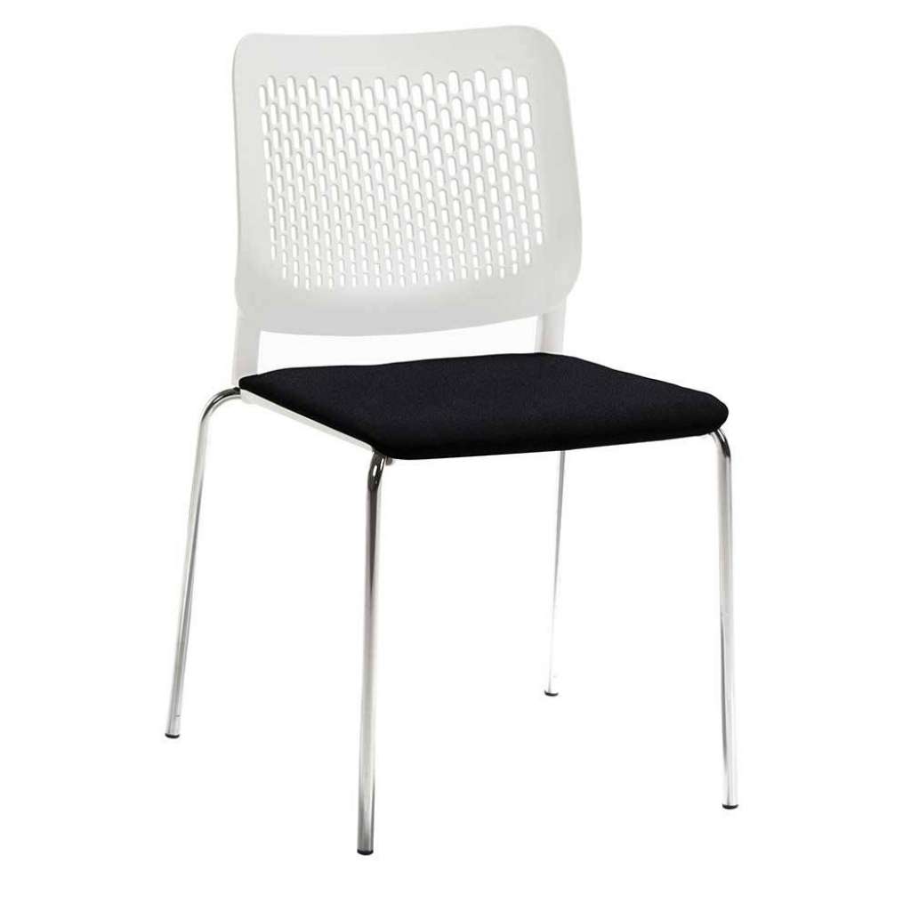 Esszimmer Stuhl in Weiß und Schwarz Kunststoff