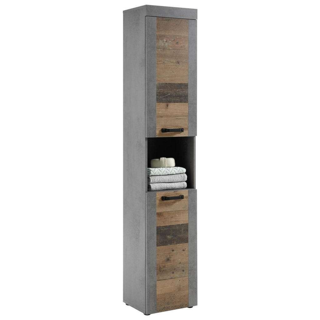 HOCHSCHRANK Anthrazit, Eichefarben