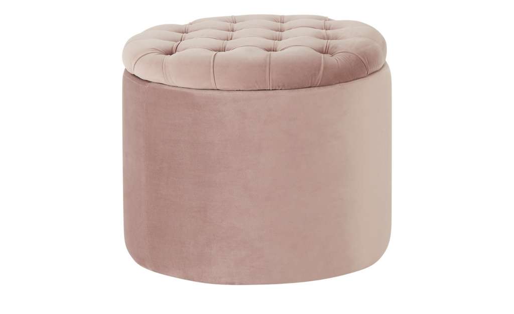 Hocker mit Stauraum  Felicita ¦ grau ¦ Maße (cm): H: 45 Ø: 55 Polstermöbel > Hocker - Höffner