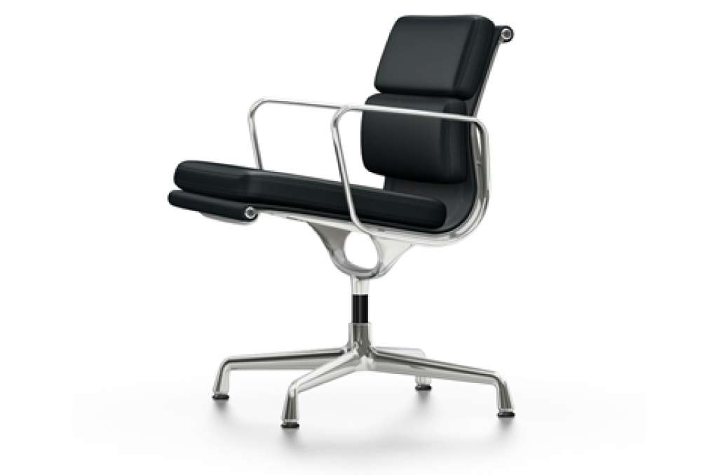 Vitra - EA 208 Soft Pad Chair - Vitra Leder 66 nero - indoor