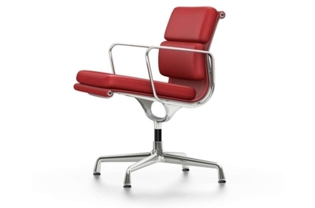 Vitra - EA 208 Soft Pad Chair - Vitra Leder 70 rot - indoor