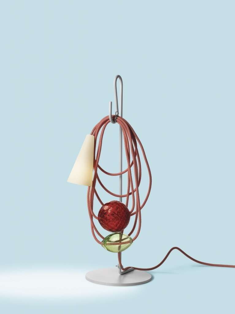 Foscarini - Filo Tischleuchte - grau/lachs - indoor