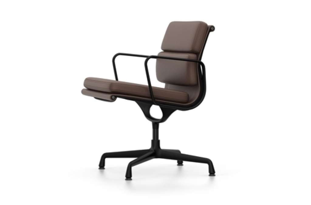 Vitra - EA 208 Soft Pad Chair - Vitra Leder 69 kastanie - indoor