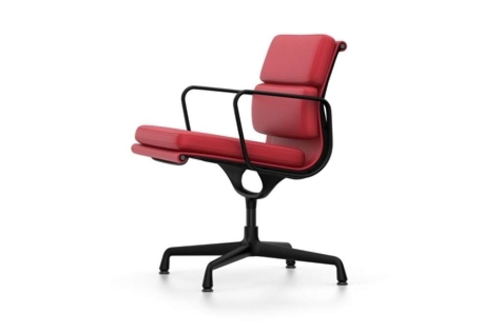 Vitra - EA 208 Soft Pad Chair - Vitra Leder 70 rot - indoor