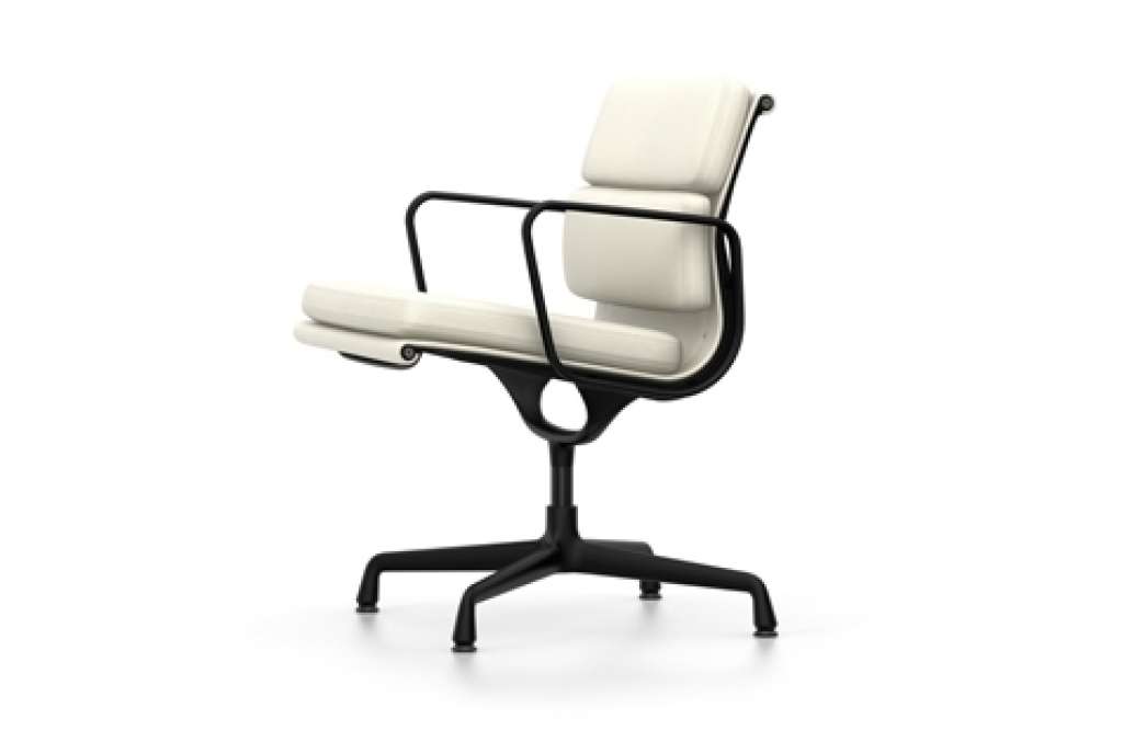 Vitra - EA 208 Soft Pad Chair - Vitra Leder 72 snow - indoor