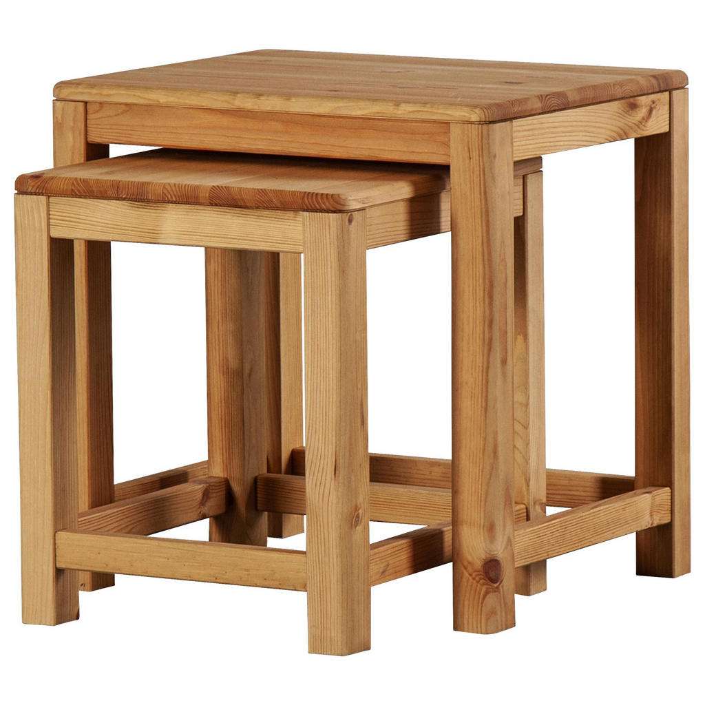 SATZTISCH Kiefer massiv Eichefarben