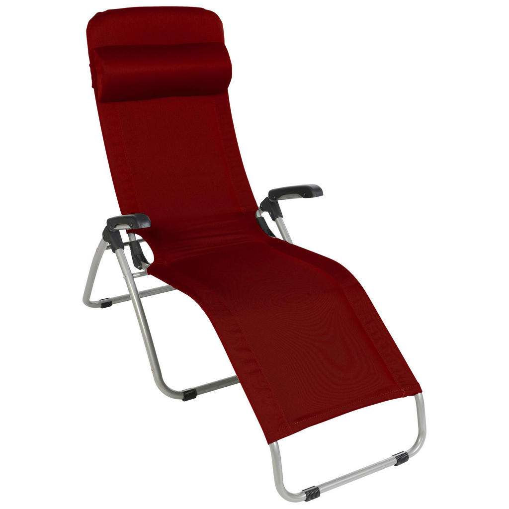 GARTENLIEGE Aluminium pulverbeschichtet Rot, Alufarben