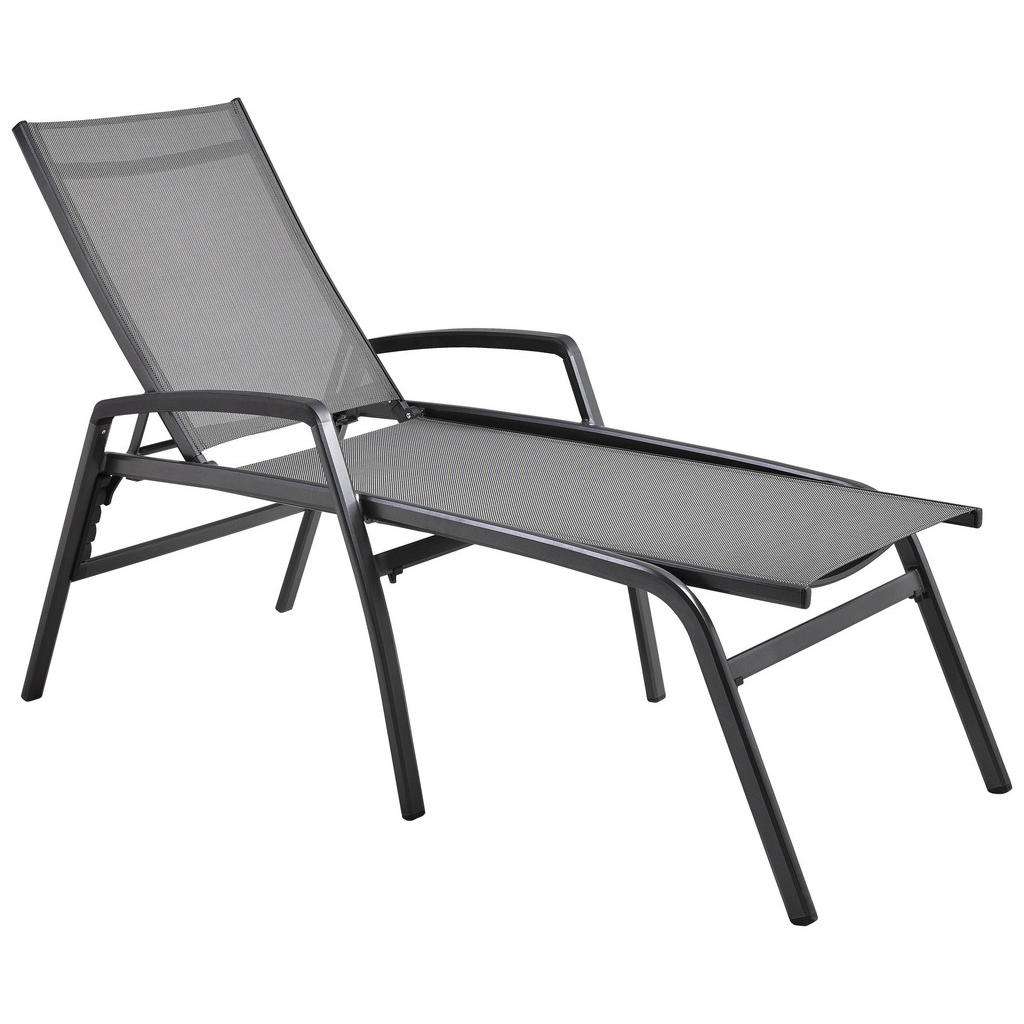 GARTENLIEGE Aluminium Grau, Silberfarben