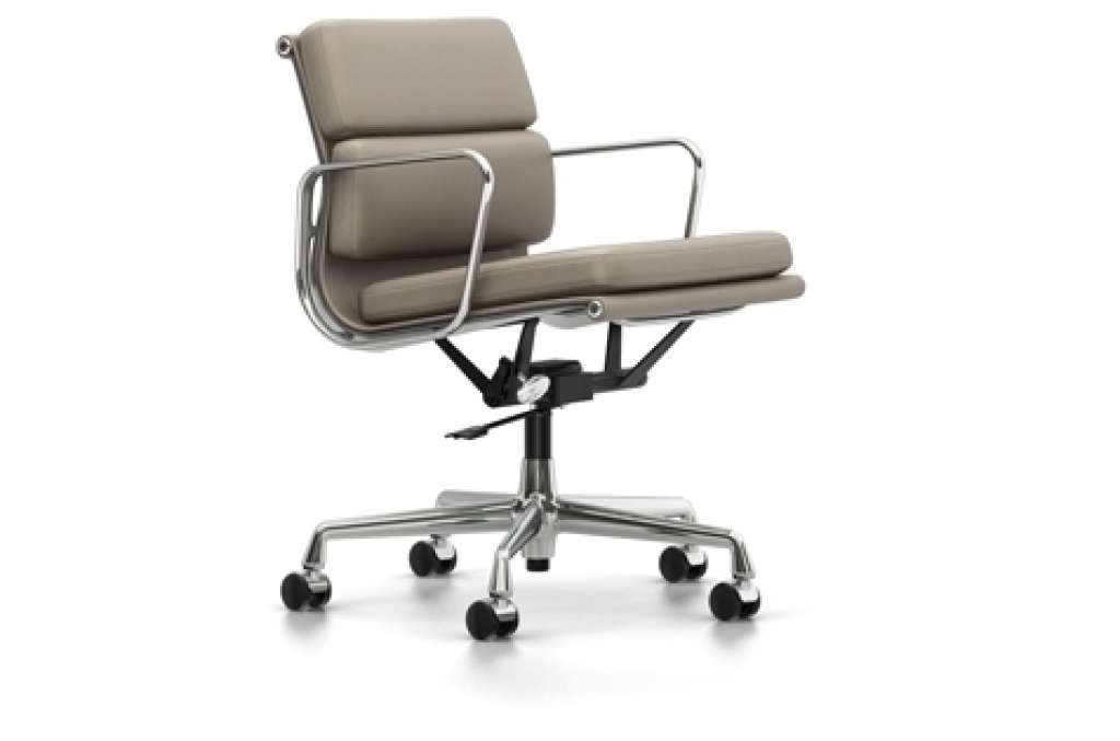 Vitra - EA 217 Soft Pad Chair - Vitra Leder 71 sand - indoor
