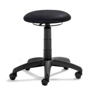 Bürohocker in Schwarz Kunstleder Made in Germany