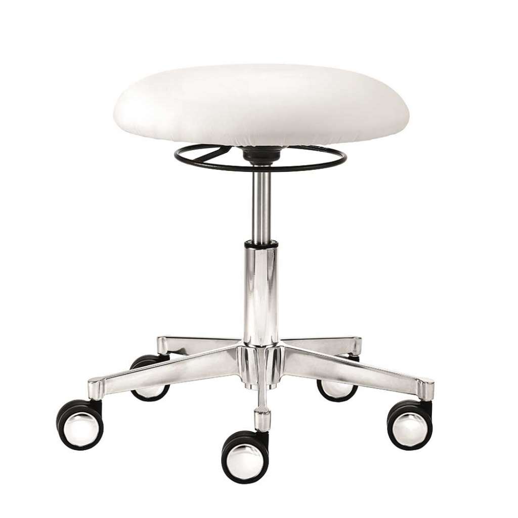 Sitzhocker in Weiß Kunstleder Made in Germany